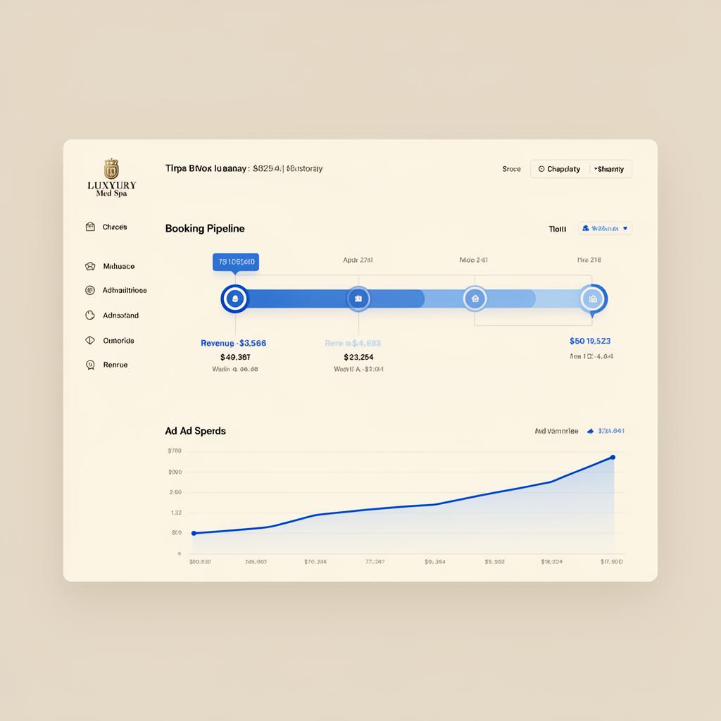 Booking pipeline and ad spend analytics from a Med Spa case study